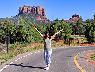 The Corthouse butte and Bell Rock