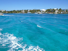 On the ferry to Blue Lagoon Island