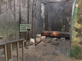 Images from tunnels underneath the old fort.