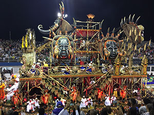 The image from Samba School Carnival, Sao Paulo