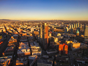 The image of Vancouver from Harbour Centre