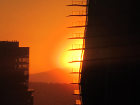 The image of Vancouver from Harbour Centre