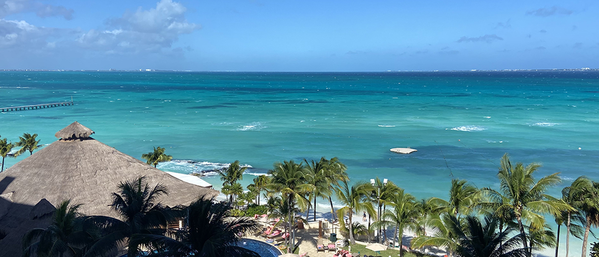 An image of the ocean view from the balcony
