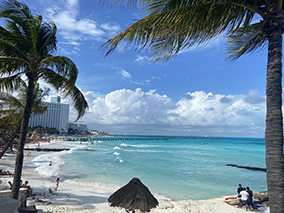 An image from the beach Cancun