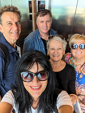 A sefli in the elevator..