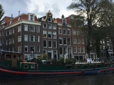 A well built houseboat.