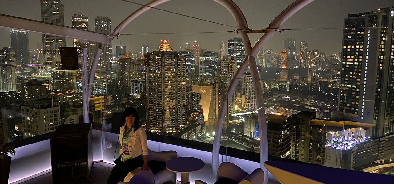 Night panorama of Mumbai from the Four Seasons hotel terace