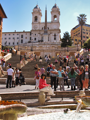 The image of Spanish steps from Rome