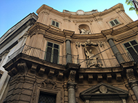 The other corner of the Quattro Canti piazza.