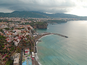 The coastal area with a few of small cities. Sorento is the last one.