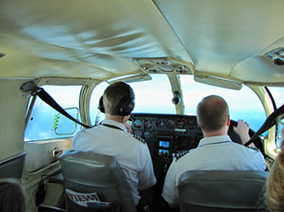 From the flight from San Juan to Nevis
