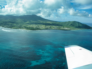 From the flight from San Juan to Nevis