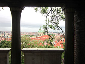 The view from the castle onto Praque center.