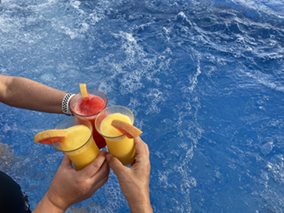 The photo of three coctails in Jacusi