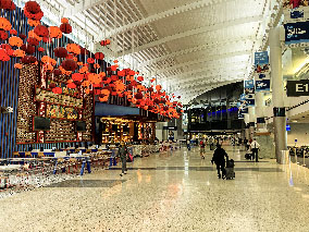The empty Houston airport that morning